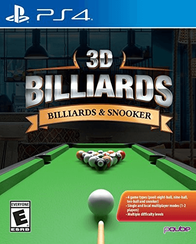 3D Billiards & Snooker box art for Playstation 4